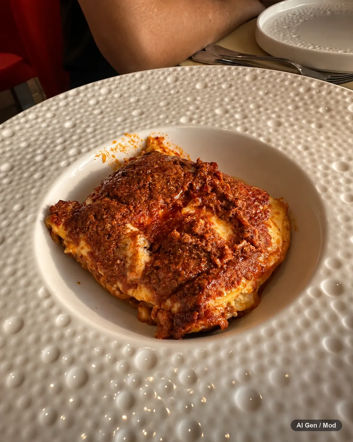 Lasagna ragù di scottona e fontina a La Vida, Venezia
