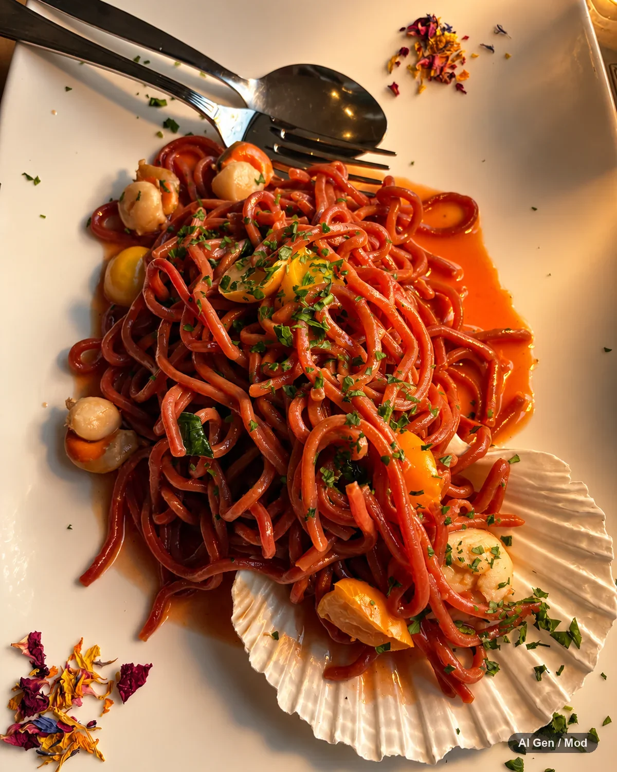 Spaghetti allo scoglio veneziano a La Vida, Venezia