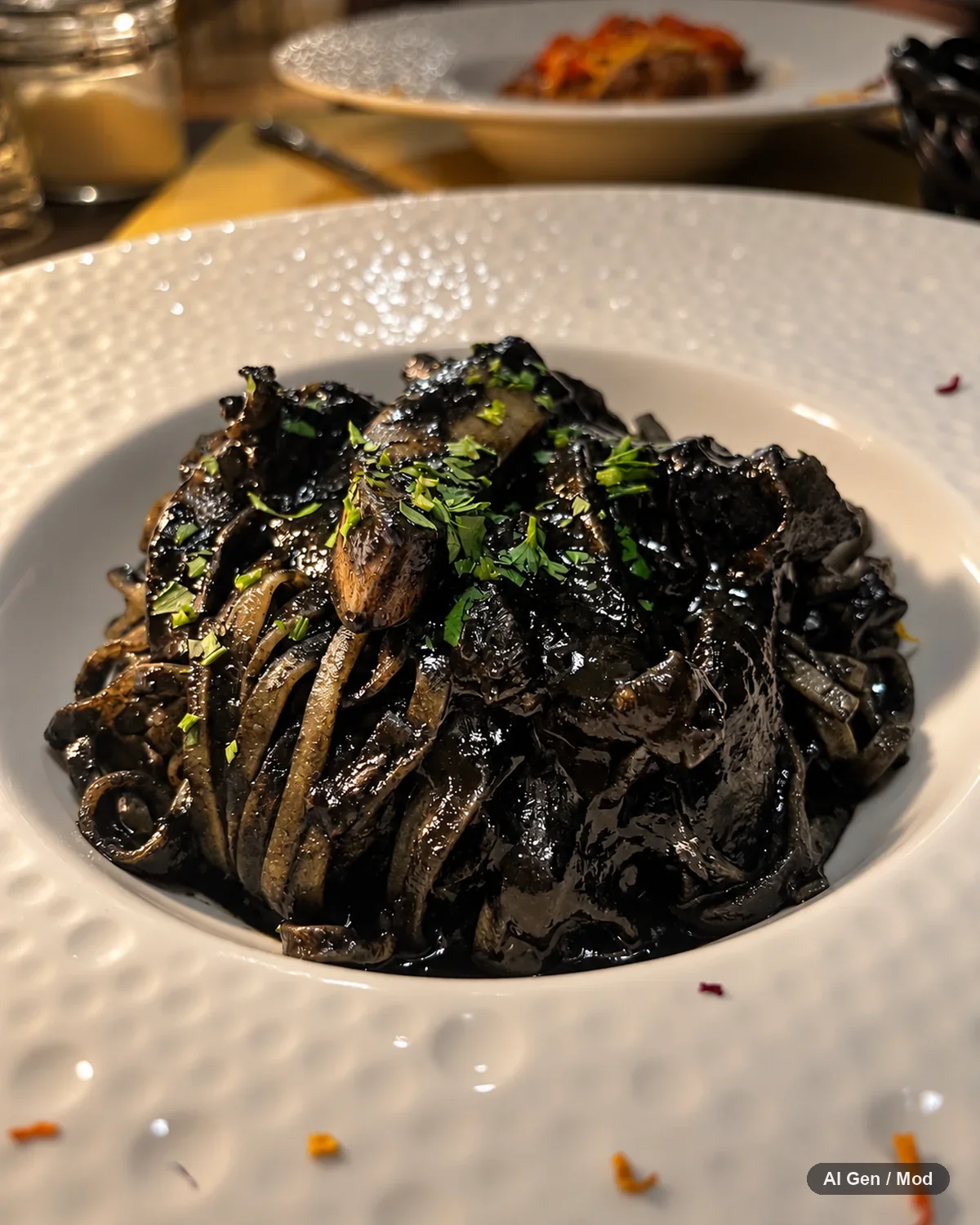 Tagliolini al nero di seppia a La Vida, Venezia