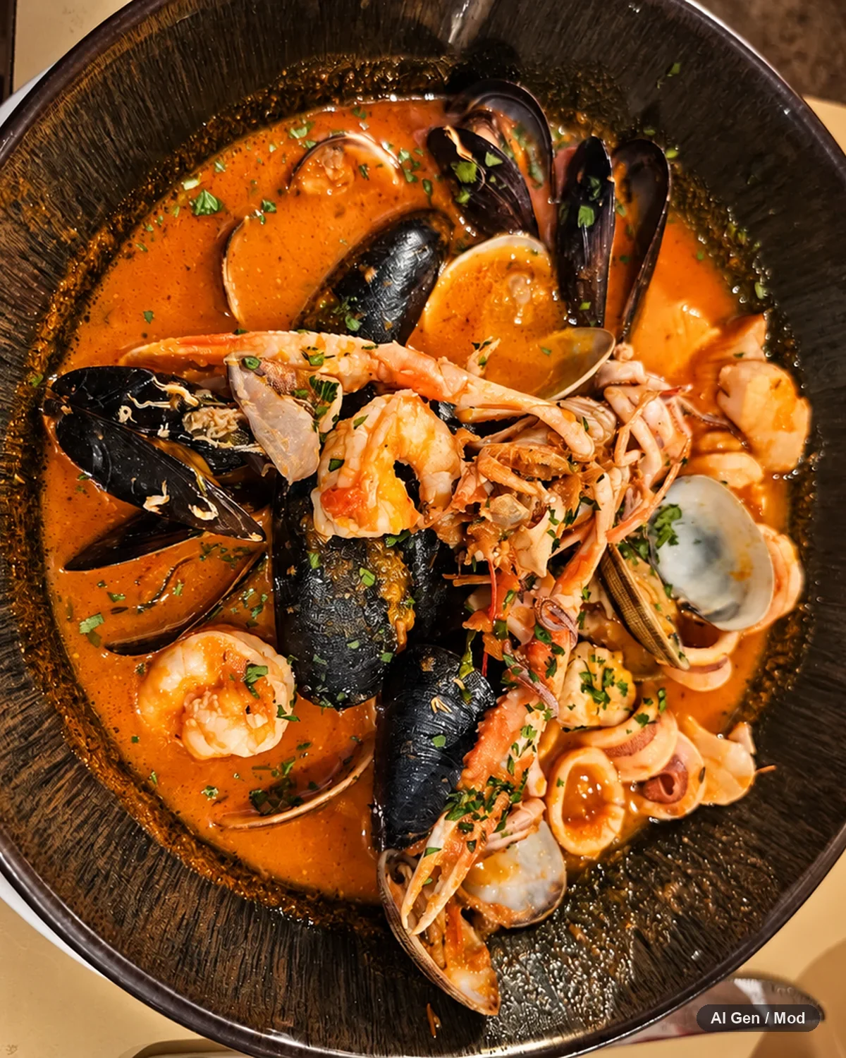 Zuppa di pesce con crostini a La Vida, Venezia